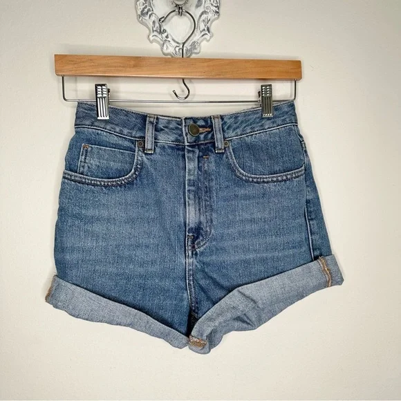 ASOS high waist denim shorts - Picture 2 of 9